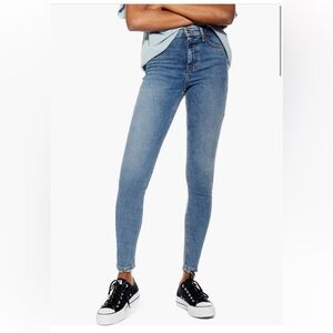 Topshop Jamie Fray Hem High Waist Skinny Jeans